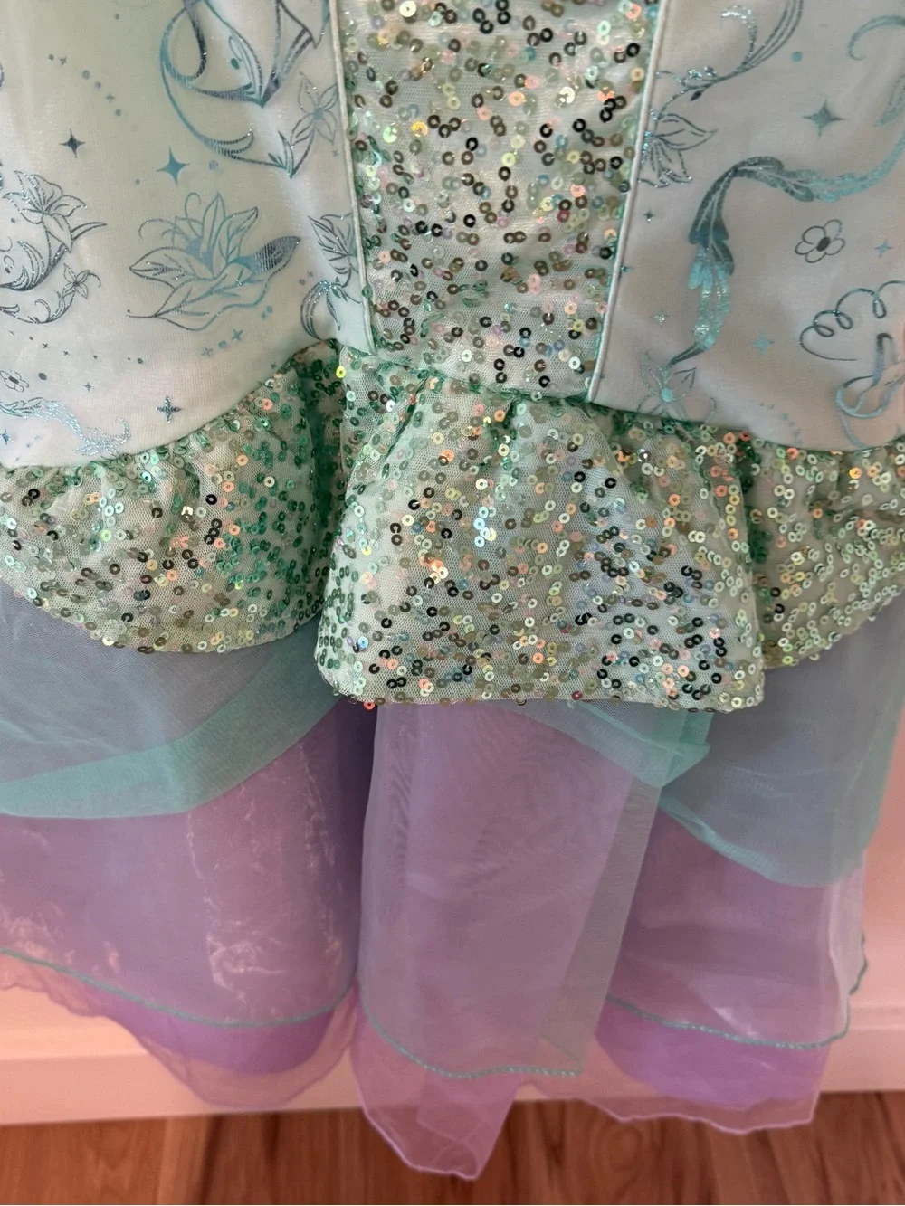 Disney The Little Mermaid Dress-Up Costume Girls 13/14 Strapless Ariel Halloween